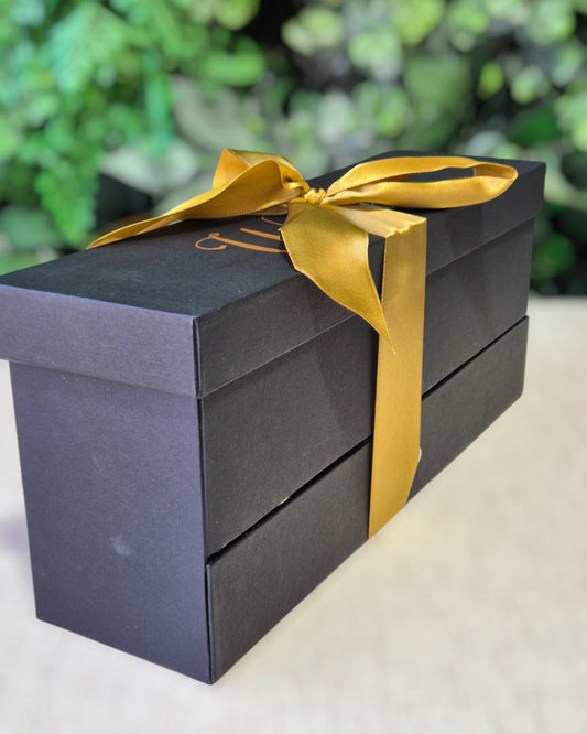 Caixa dois andares com Vinho e Frios