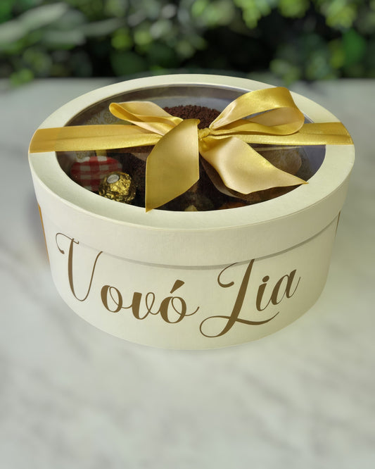 Cesta Happy Birthday Luxo com mini Bolo