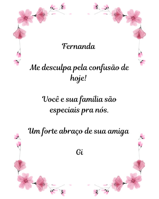 Cartão personalizado Declaração